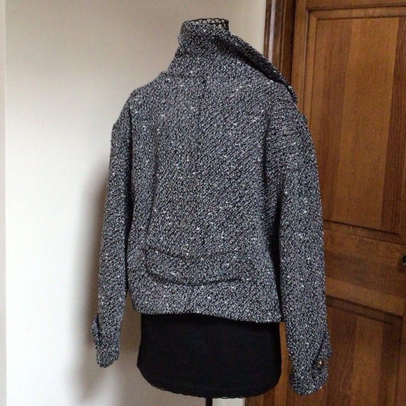 ZARA CROPPED TEXTURED BLAZER, Small, New with Tags - Picture 8 of 13